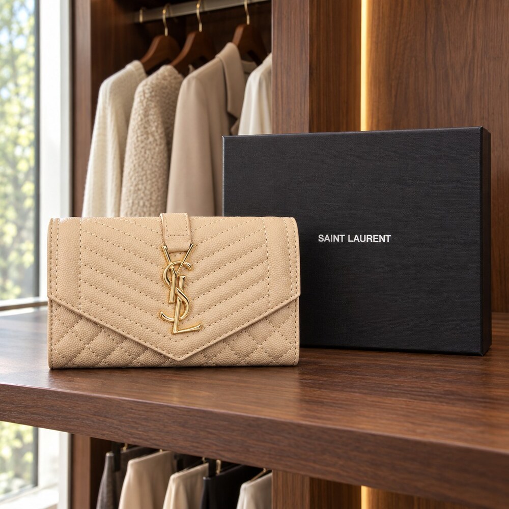 YSL Cassandre Matelassé Long Flap Wallet - Picture 2 of 6